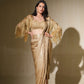 Champagne Gold drape saree