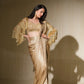 Champagne Gold drape saree