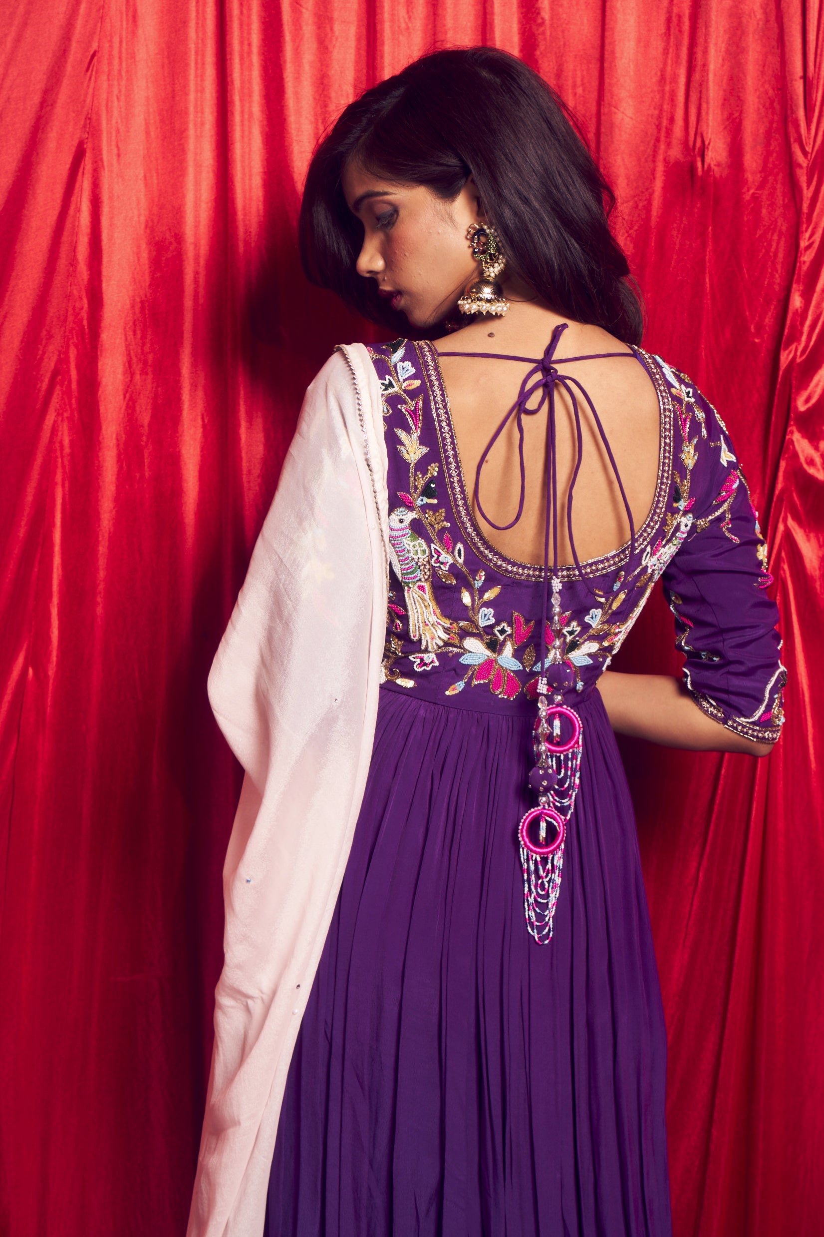 Buy Purple Anarkali Suit Sets for Women Online in India - Indya