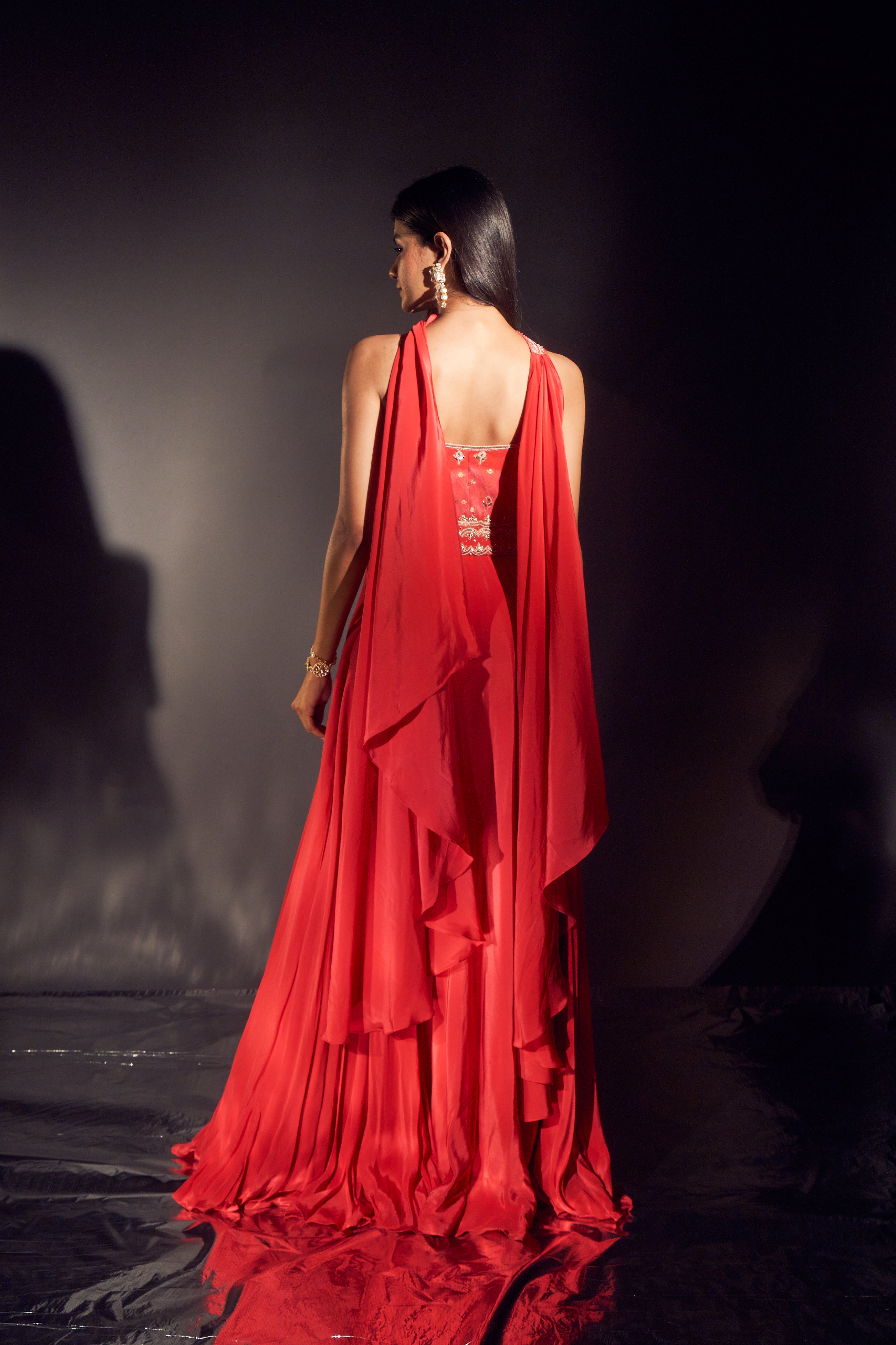 Fancy Gown With Bandhani Dupatta – Yogeshwar Fashion
