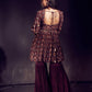 Elephant Print Marsala Colour Sharara Set